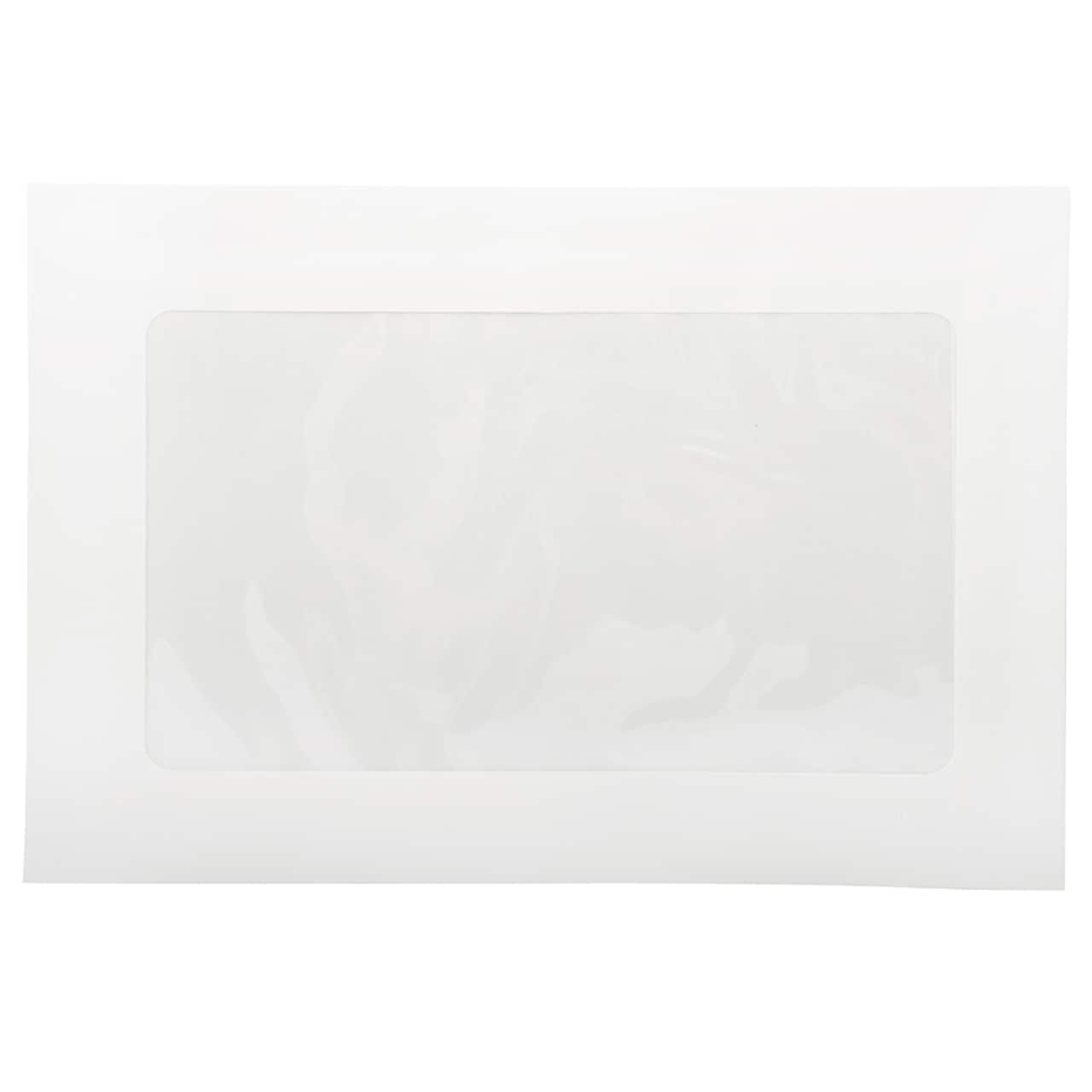 JAM Paper 6" x 9" White Window Display Commercial Envelopes